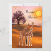 Cute Giraffe Bridal Shower Invitation (Front)