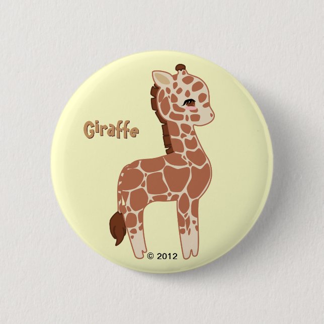 Cute Giraffe Button (Front)