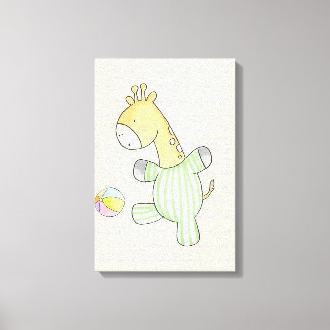 Cute Giraffe Canvas Print (Front)