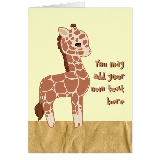 Cute Giraffe Cards (Front)