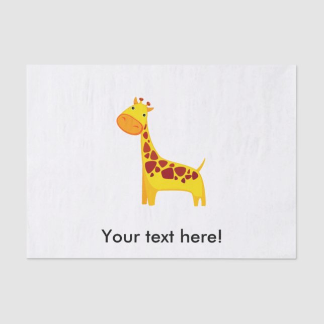 Cute giraffe cartoon tissue paper (Front)