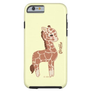 Cute Giraffe Tough Iphone 6 Case by Customizables at Zazzle
