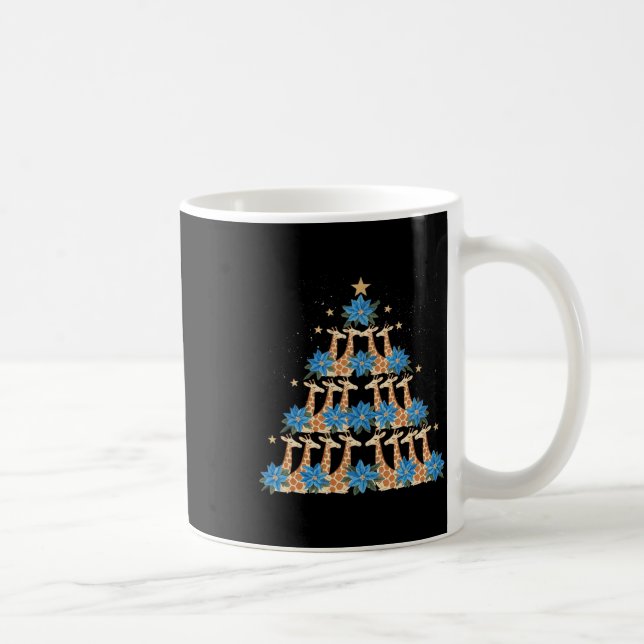 Cute Giraffe Christmas Tree Giraffe Lovers Xmas Ho Coffee Mug (Right)