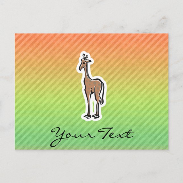 Cute Giraffe; Colorul Postcard (Front)