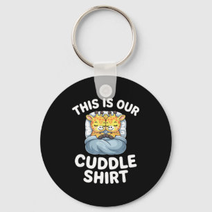 Cute Giraffe Couple This Is Our Cuddle  Keychain