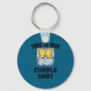 Cute Giraffe Couple This Is Our Cuddle Keychain