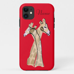 Cute Giraffe Couple  Thunder_Cove iPhone 11 Case