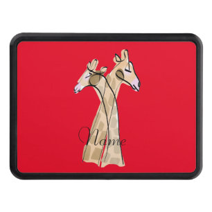 Cute Giraffe Couple  Thunder_Cove Hitch Cover