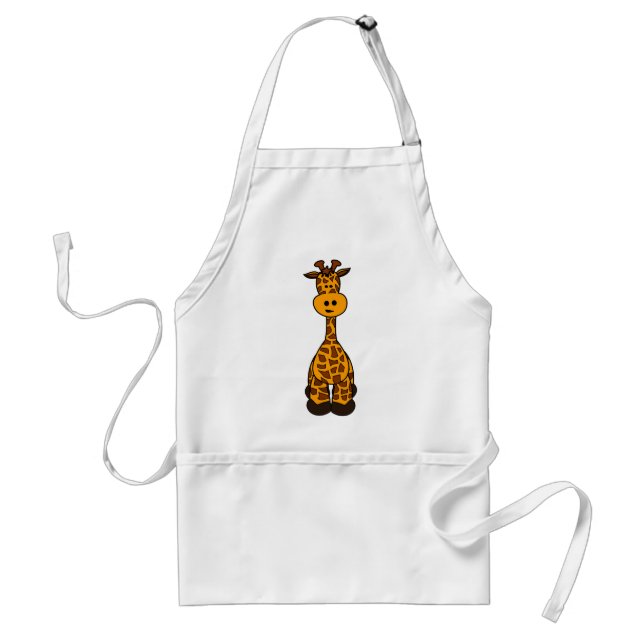 Cute Giraffe Design Adult Apron (Front)