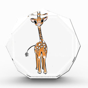 Cute giraffe drawing acrylic award