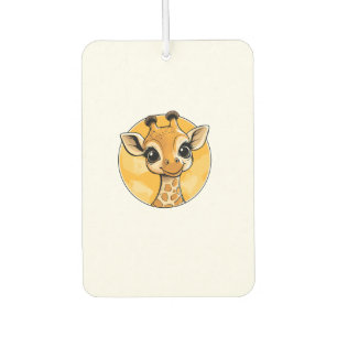 Cute Giraffe Drawing Cartoon Style Air Freshener