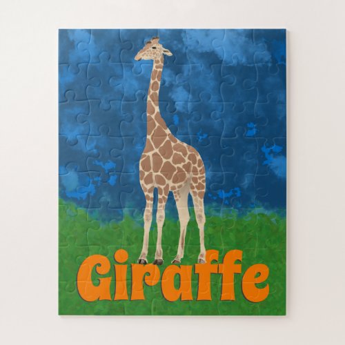 Cute Giraffe Drawing Jigsaw Puzzle