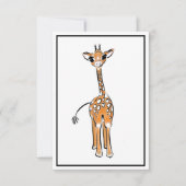 Cute Giraffe drawing, safari animals  (Front)