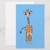 Cute Giraffe drawing, safari animals (Front/Back)