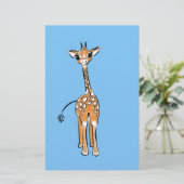 Cute Giraffe drawing, safari animals (Standing Front)