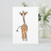 Cute Giraffe drawing, safari animals (Standing Front)