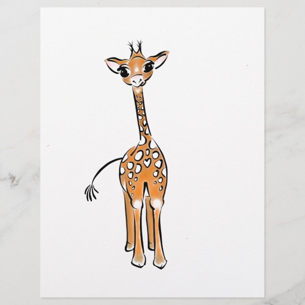 Simple Giraffe Drawing Tutorial For Beginners - Brighter Craft