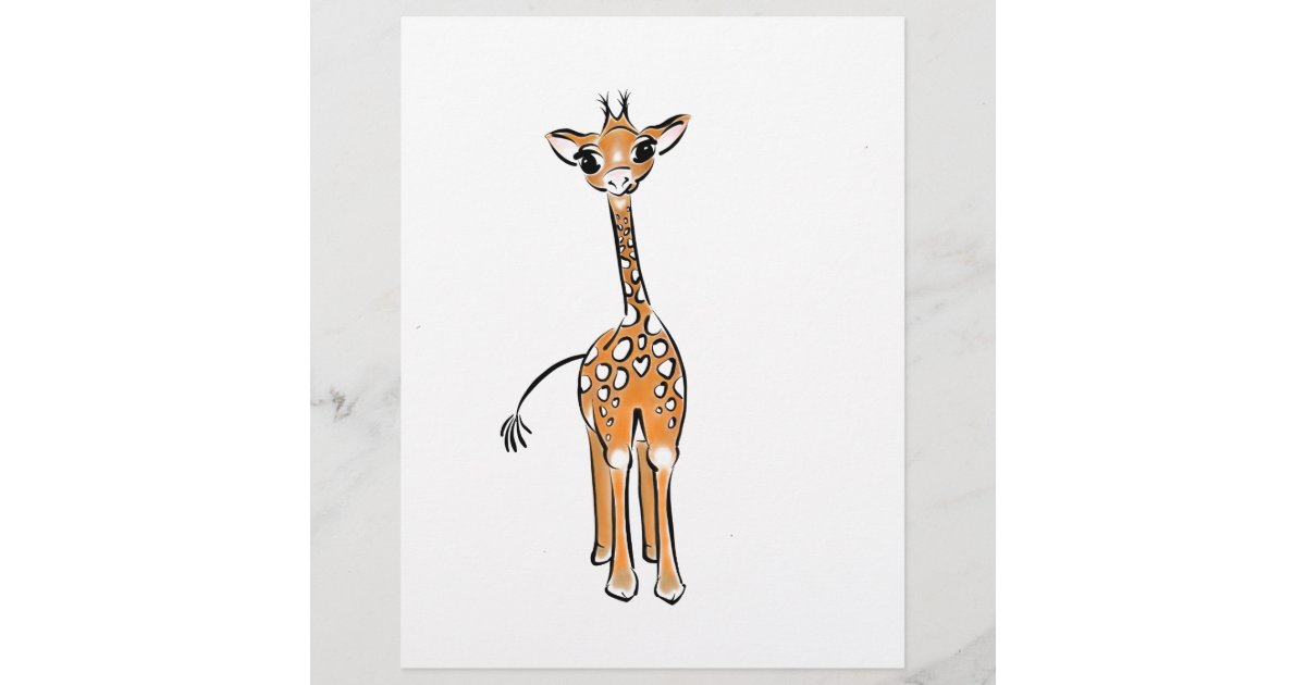 drawings of baby giraffes