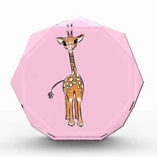 Cute Giraffe drawing, safari animals  Acrylic Award