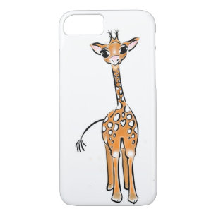 Cute Giraffe drawing, safari animals iPhone 8/7 Case