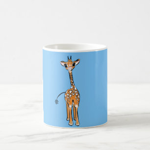 Cute Giraffe drawing, safari animals Coffee Mug