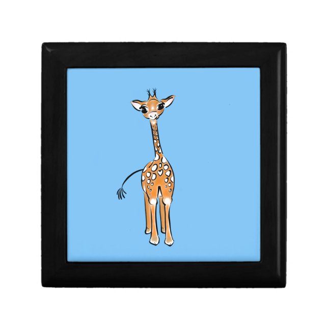 Cute Giraffe drawing, safari animals  Jewelry Box (Front)