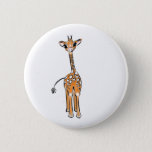 Cute Giraffe Drawing, Safari Animals  Pinback Button at Zazzle