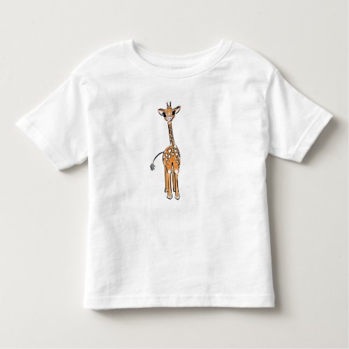 Cute Giraffe drawing safari animals  Toddler T_shirt