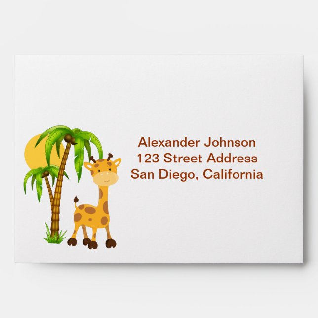 Cute Giraffe Envelope (Front)