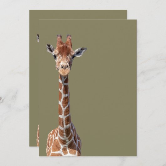 Cute giraffe face (Front/Back)