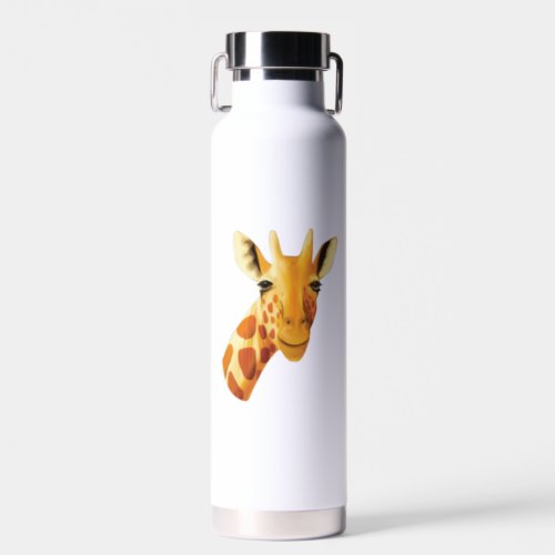 Cute giraffe face beautiful safari  water bottle