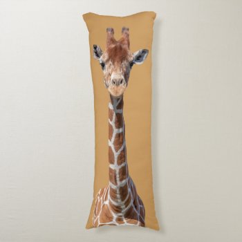 Cute Giraffe Face Body Pillow by hildurbjorg at Zazzle