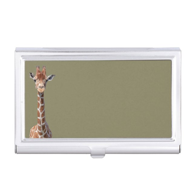 Cute giraffe face business card case (Front)
