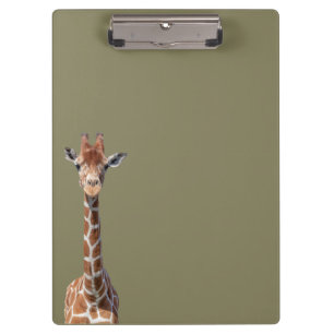 Cute giraffe face clipboard