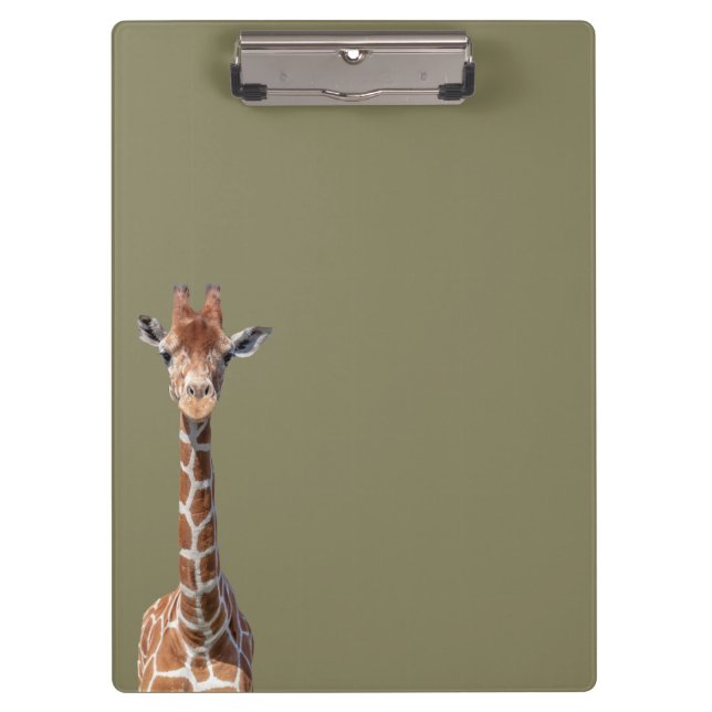 Cute giraffe face clipboard (Front)