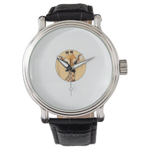 Cute Giraffe Face Cute Eyes Safari Style Watch