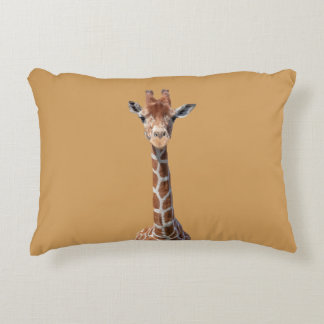 Cute giraffe face decorative pillow