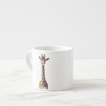 Cute Giraffe Face Espresso Cup by hildurbjorg at Zazzle