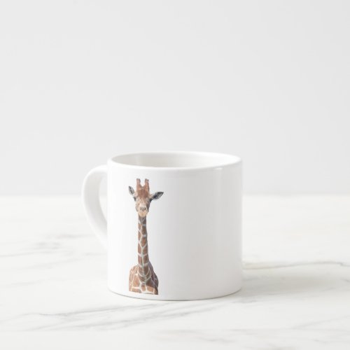 Cute giraffe face espresso cup