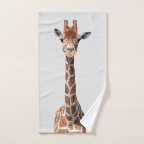 Cute giraffe face hand towel 