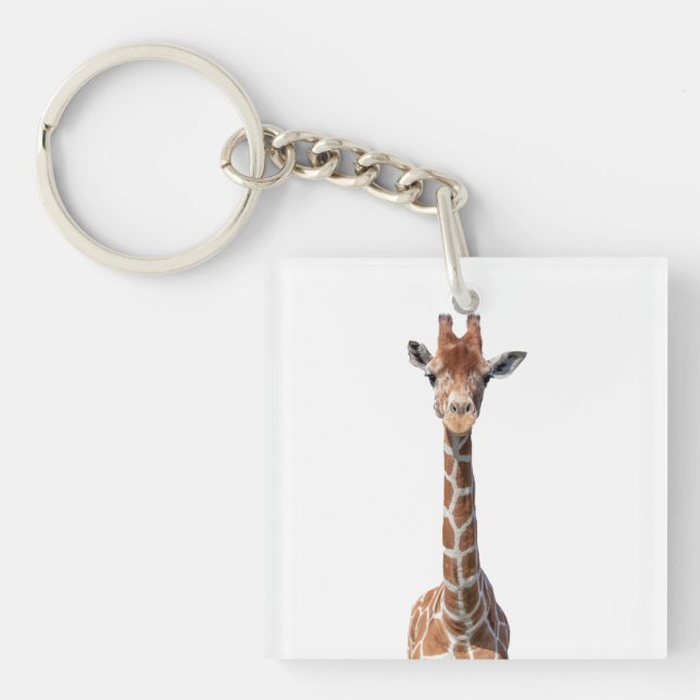 Cute giraffe face keychain (Front)