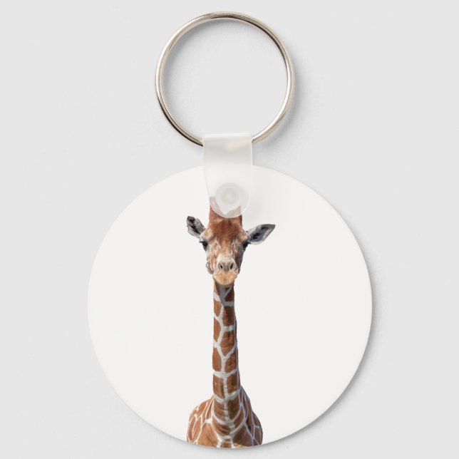 Cute giraffe face keychain (Front)