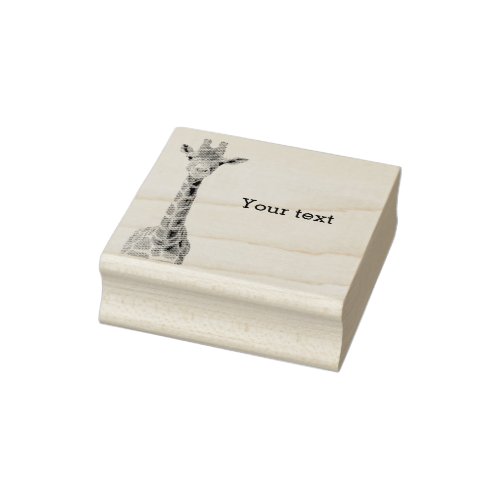 Cute giraffe face rubber stamp