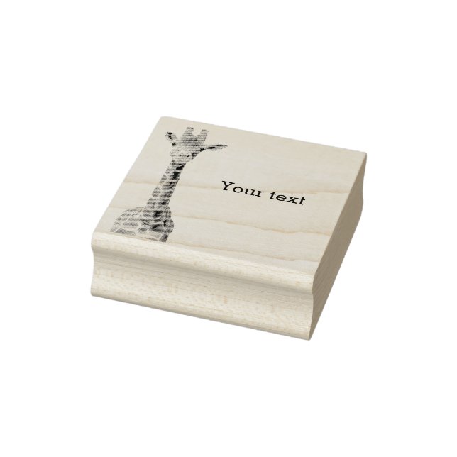 Cute giraffe face rubber stamp (Stamp)