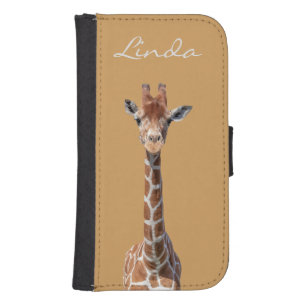 Cute giraffe face galaxy s4 wallet case