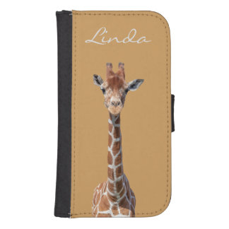 Cute giraffe face galaxy s4 wallet case