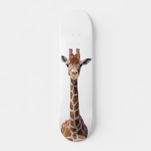 Cute giraffe face skateboard