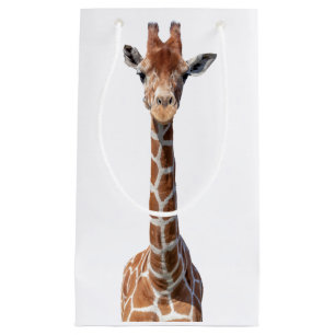 Cute giraffe face small gift bag