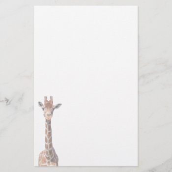 Cute Giraffe Face Stationery by hildurbjorg at Zazzle