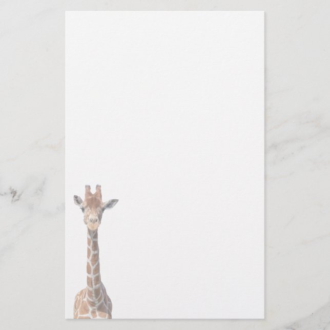 Cute giraffe face stationery (Front)